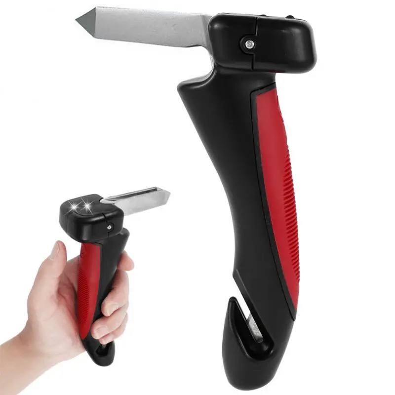 Drundy Car Handle 4 in 1 (Handle Aid, Escape Hammer, Seatbelt Cutter, LED Flashlight)