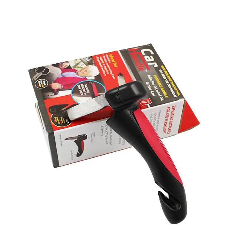 Drundy Car Handle 4 in 1 (Handle Aid, Escape Hammer, Seatbelt Cutter, LED Flashlight)